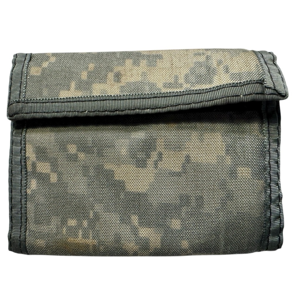 Retro Army Gray Camouflage Rainbow of California Men's Bifold Velcro Wallet NICE